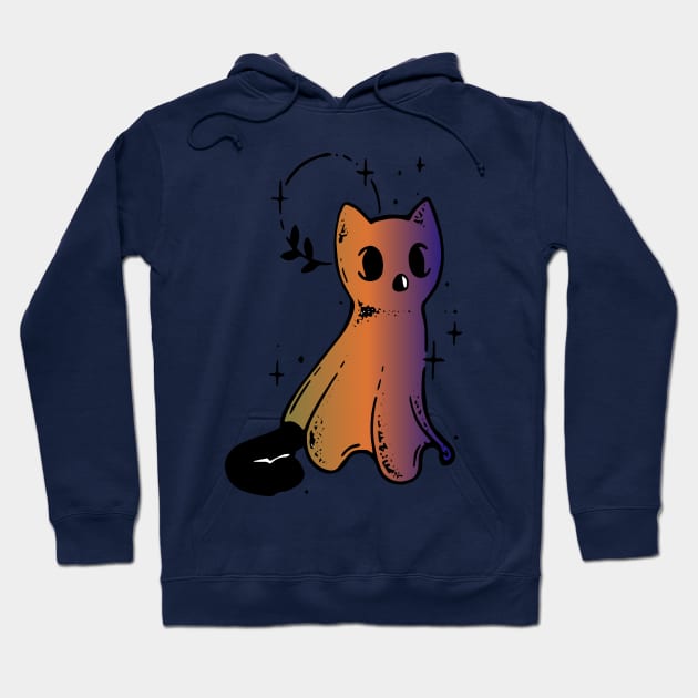 baby cat ghost Hoodie by lazykitty